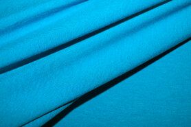 Turquoise stoffen - Tricot stof - uni - turquoise - 1773-004