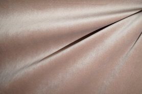 Beige stoffen - Polyester stof - Interieur en gordijnstof Velours ultrasoft - beige - 065340-F7
