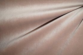 Gordijnstoffen per meter - Polyester stof - Interieur en gordijnstof Velours ultrasoft - beige - 065340-F7