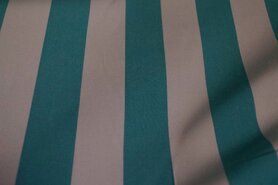 Polyester stoffen - Buitenkussenstof Teflon Classic 29 gestreept turquoise