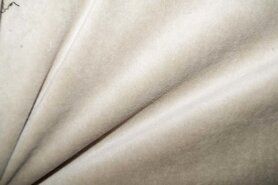 Exclusieve stoffen - Nicky velours stof - beige - 3081-052