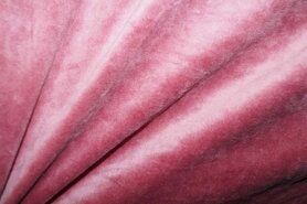 Roze stoffen - Nicky velours stof - blush - 3081-113