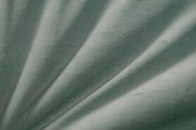 Velvet Stoffen - Nicky velours stof - licht - oudgroen/mint - 3081-121