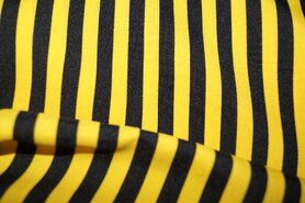 Texture stoffen - Texture stof - gestreept smal - geel/zwart - 3056