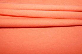 Zalmoranje stoffen - Tricot stof - donker - zalm-oranje - 5438-136