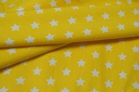 Aankleedkussen stoffen - Katoen stof - ster - geel - 5571-035