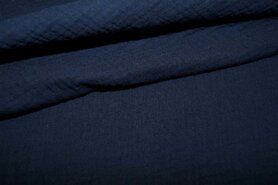 Hydrofiele stoffen - Katoen stof - Hydrofielstof uni - donkerblauw - 3001-008