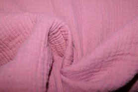 Kussen stoffen - Katoen stof - Hydrofielstof uni - blush - 3001-013