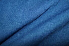 Katoen, polyester, elastan stoffen - Tricot stof - denim medium - blue - 0626-052
