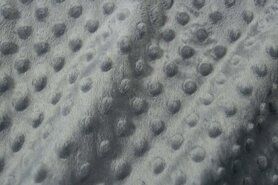 Bodywarmer stoffen - Polyester stof - Fur niply grijs (minky - stof) - 0617-955