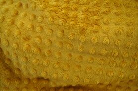 Minky stoffen - Polyester stof - Fur Niply mosterd - geel - 3347-034