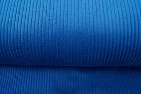 Kussen stoffen - Ribcord stof - grof - jeansblauw - 3044-006