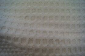 Babykamer stoffen - Wafelkatoen stof - grof - off-white - 0700-020