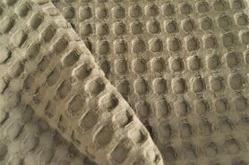 Modestoffen - Wafelkatoen stof - grof - beige - 0700-179