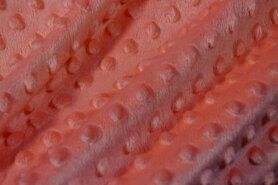 Badjas stoffen - Polyester stof - Fur Niply peachy (minky - stof) - 0617-536