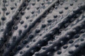 Deken stoffen - Polyester stof - Fur Niply donkergrijs (minky - stof) - 3347-068