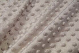 Deken stoffen - Polyester stof - Fur Ninck Dot lichtgrijs (minky - stof) - 3347-052