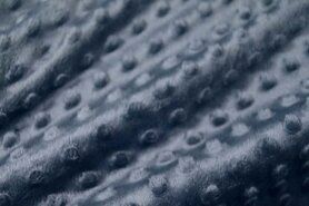 Badjas stoffen - Polyester stof - Fur Niply jeansblauw (minky - stof) - 0617-695