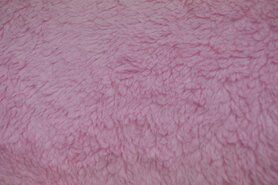 Katoen met polyester stoffen - Bont stof - Teddy - roze - 997051-612
