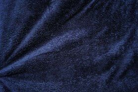 Nooteboom stoffen - Fleece stof - ultra soft - donkerblauw - 5358-008