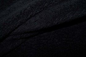 Vest stoffen - Fleece stof - ultra soft - zwart - 5358-069