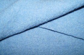 Poncho stoffen - Wollen stof - Gekookte wol - blauw - 4578-002