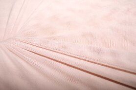 Doorschijnende stoffen - Polyester stof - Mesh zacht - poederroze - 0695-092