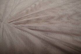 Doorschijnende stoffen - Polyester stof - Mesh - beige - 0695-179