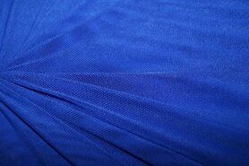Kobalt blauwe stoffen - Polyester stof - Mesh - kobalt - 0695-650