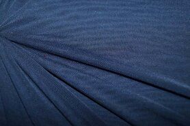 Laagjes kleding stoffen - Polyester stof - Mesh - donkerblauw - 0695-695