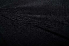 Laagjes kleding stoffen - Polyester stof - Mesh - zwart - 0695-999