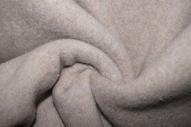 Trui stoffen - Fleece stof - Organic cotton fleece taupe - melange - 8001-055
