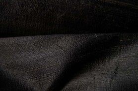 Decoratie en aankleding stoffen - Zijde stof - Dupion zijde - zwart - 4797-069