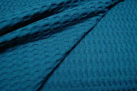 Petrol - KN 0700-670 Wafelkatoen grof petrol