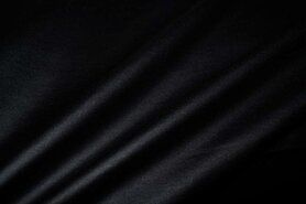 Viscose, polyester, elastan stoffen - Kunstleer stof - foil bianca stretch kunstleer - zwart - 1005-069
