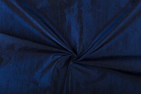 Interieurstoffen - Taftzijde stof - donker - kobaltblauw - 5516-005