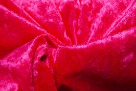 Carnavalsstoffen - 4400-44 Velours de panne fluor roze