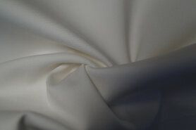 Witte / creme stoffen - Stretch stof - Satin stretch - ecru - 0748-020