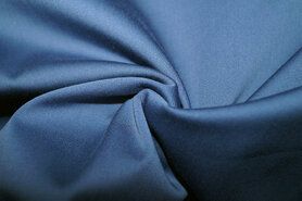 Katoen, viscose, elastan stoffen - Stretch stof - Satin stretch - jeansblauw - 0748-695
