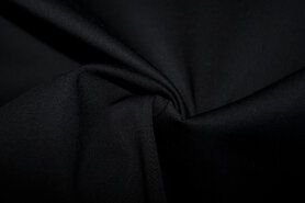 Katoen, viscose, elastan stoffen - Stretch stof - Satin stretch - zwart - 0748-999