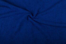 Kobalt blauwe stoffen - Badstof - dubbel gelust - kobaltblauw - 2900-005