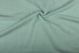 90% katoen, 10% polyester stoffen - Badstof - dubbel gelust - mint - 2900-022