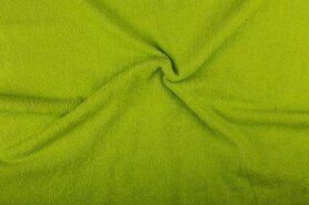 90% katoen,10% polyester stoffen - Badstof - dubbel gelust - appelgroen - 2900-023