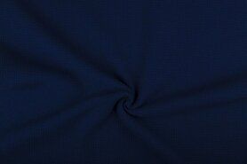 Badjas stoffen - Wafelkatoen stof - donkerblauw - 2902-008