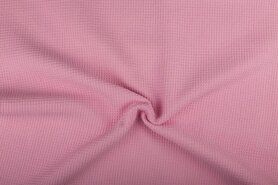 Badjas stoffen - Wafelkatoen stof - roze - 2902-013