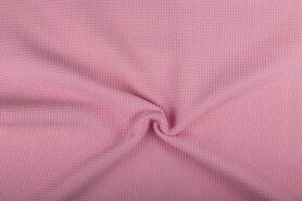 Roze Ledikantdeken stoffen - Wafelkatoen stof - roze - 2902-013