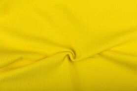 Gele stoffen - Wafelkatoen stof - iets zachter - geel - 2902-034