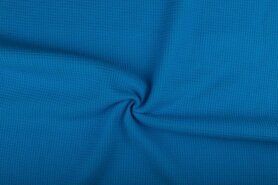 Badkleding stoffen - Wafelkatoen stof - turquoise - 2902-104