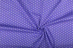 Lila stoffen - Katoen stof - kleine sterretjes - lila - 1266-043