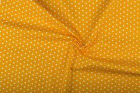 Gele stoffen - Katoen stof - sterretjes - geel - 1266-035